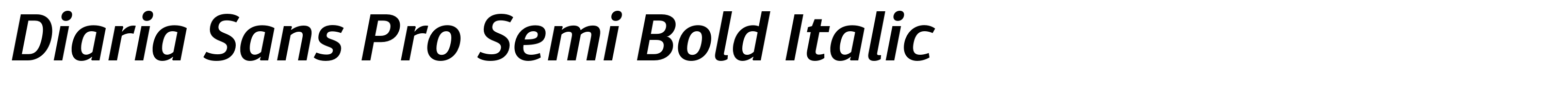 Diaria Sans Pro Semi Bold Italic